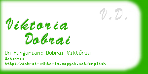 viktoria dobrai business card